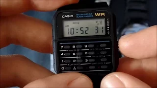 How to set time and date on a Casio CA-53 calculator watch