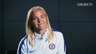 Pernille Harder’s first words as a Blue!