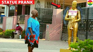 😂😂😂Angel Michael Gold Statue Prank! Hilarious Reactions. Goldman Statue!