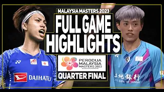 Kodai Naraoka (JPN) vs LIN Chun-Yi (TPE)  Malaysia Masters 2023 | Quarter final