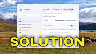 How to Fix Night Light Not Working on Windows 11 [Solution]