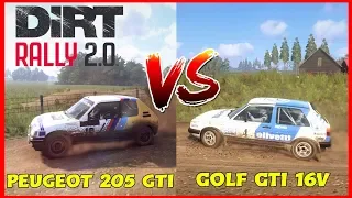 Dirt Rally 2.0 PS4 PRO Gameplay | GOLF GTI 16V VS PEUGEOT 205 GTI | LOGITECH G29