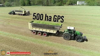 500 ha Roggen häckseln LU Ganzenmüller rückt mit neuster Technik an! Lohnauftrag GPS Ernte 2022