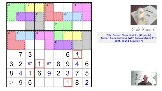 [Eng] Coded Clones Sudoku, par Diana Škrhová (WPF Sudoku Grand Prix 2024, round 3, puzzle 7)