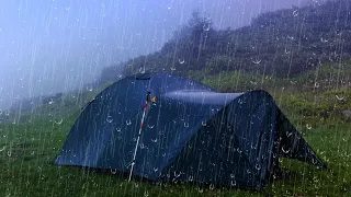 ⚡ Ruido de lluvia y trueno en carpa para dormir ⚡ Sonido de lluvia para dormir, relajarse , ASMR