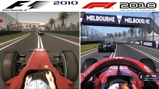 F1 Game Comparison (2010 - 2018 Gameplay Comparison)