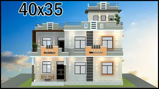 40x35 North Facing House With Vastu, 6BHK Ghar ka plan As per Vastu, Gopal Architecture