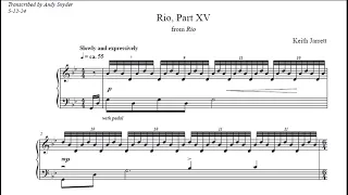 Keith Jarrett, Rio Part XV, Transcription