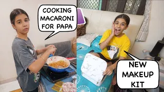 Guneet Cooking Macaroni for Papa and Brody Firse Bhaag Gya Ghar Se 😱