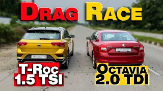 #22 VW T-Roc vs Octavia 2.0 TDI Drag Race | Diesel Rocket | Dragstar MotoVlogs |