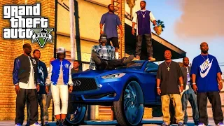 BLOODS VS CRIPS GANG WAR 6 - EAZY E (GTA 5 PC MODS) REAL HOOD LIFE!