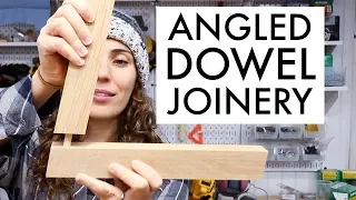 How To Accurately Drill Angled Holes For Joinery // Woodworking How To // Angled Joinery