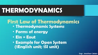 Thermodynamics - First law of Thermodynamics