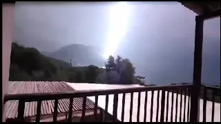 8/29/2023 | Severe and Scary Thunderstorm | Big Lightning Strikes | NW Greece
