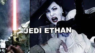 Resident Evil Village: JEDI ETHAN FALLEN ORDER - Lightsaber VS All Bosses PS5 4K (No Damage)