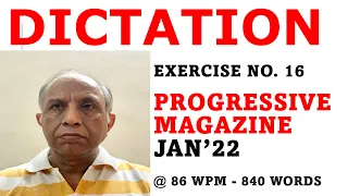 #ShorthandDictationProgressive #LegalDictationProgressiveMagazineJanuary2022Ex.16at86wpm