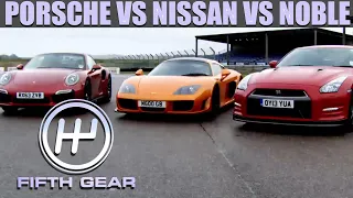 Porsche 911 Turbo S vs Nissan GT-R vs Noble M600 | Fifth Gear