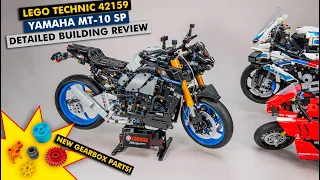 1:5 scale LEGO Technic 42159 Yamaha MT-10 SP with new gearbox parts - detailed building review