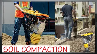 Soil Compaction at Plinth | Hydraulic Compaction Machine - Rammer | 4 Ton | Civil engineering