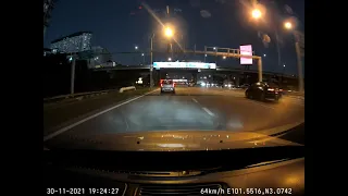 70MAI A500s dash-cam front camera night footage