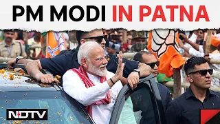 PM Modi In Patna | PM Modi's Mega Roadshow With Nitish Kumar In Patna