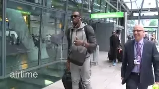 Usain Bolt uses hoverboard to hurtle through airport