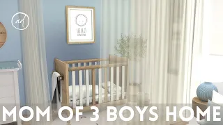 MOM OF 3 BOYS HOME || Sims 4 || CC SPEED BUILD + CC List