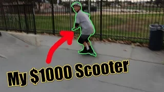KID STEALS MY $1000 SCOOTER AT THE SKATEPARK