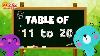 Multiplication Tables For Children 11 to 20 Learn Table of 11 to 20 Multiplication for kids,Toddlers