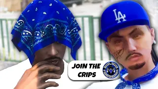 I Joined The SCHOOLYARD CRIPS In GTA RP...