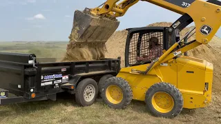 Wall Layout on Footings, Some Explanations & Loading Dirt into the Dump Trailer. Custom House Build.