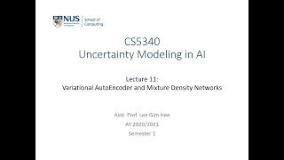 Uncertainty Modeling in AI | Lecture 11 (Part 3): VAE and Mixture Density Networks