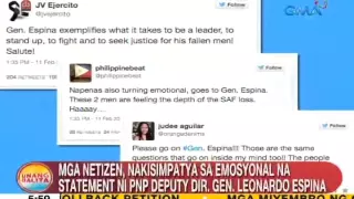 Mga netizen, nakisimpatya sa emosyonal na statement ni PNP Deputy Dir. Gen. Leonardo Espina