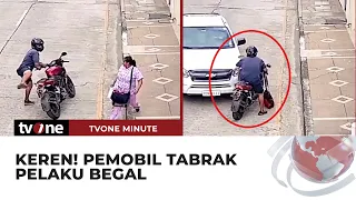 Aksi Pengendara Mobil Gagalkan Pelaku Begal yang Sedang Beraksi | tvOne Minute