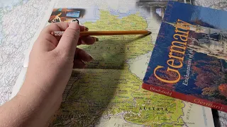 ASMR ~ Germany History & Geography ~ Soft Spoken Map Tracing Page Turning