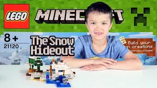 樂高我的世界雪中山洞評測！How to build LEGO MINECRAFT Set 21120 -THE SNOW HIDEOUT!  And storytelling!