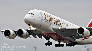 Три взлета Airbus A380 Боинг 767 Боинг 747 Домодедово