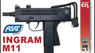 Обзор пневматического пистолета ASG Ingram M11 (MAC-11) калибр 4,5 мм BB. Отстрел