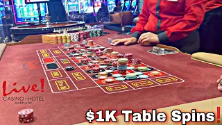 I Hit Big on The First Spin at Live! Casino & Hotel Maryland Roulette Tables.  $1K TABLE SPINS