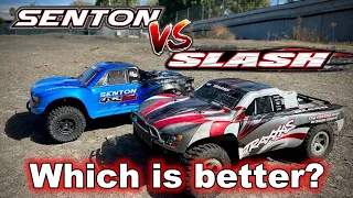 Traxxas Slash vs. Arrma Senton Boost - Which is better?  Best 2wd short couse truck