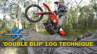 How to do the 'double blip' log hop technique︱Cross Training Enduro