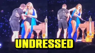 Taylor Swift STRIPS DOWN To Fix Ear Monitor PROBLEM In Stockholm