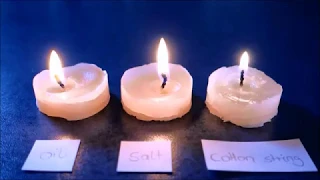 DIY Candle Wicks With Cotton String - Burn Test