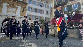 The Japanese Air Self Defence Force Band Avenches Tattoo Parade in Murten