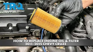 How to Change Oil 2011-2015 Chevrolet Cruze