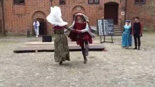 Saltarello. Medieval dance. Lithuanian dancers