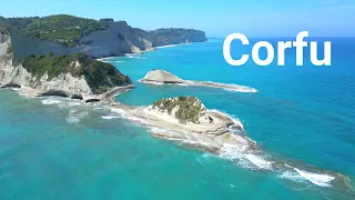 Corfu drone- Sidari, Porto Timoni, Cape Drastis, Kassiopi, Paleokastritsa, Antinioti, Angelokastro