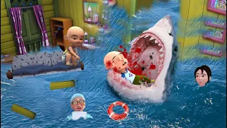 IPIIN DI MAKAN HIU MEGALODON SAAT BANJIR?!