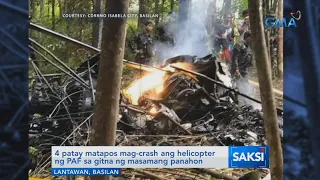 Saksi: 4 patay matapos mag-crash ang helicopter ng PAF sa gitna ng masamang panahon