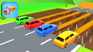 Flatbed Trailer Truck Rescue - Cars vs Rails - Speed Bumps - BeamNG.Drive